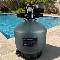 Système de filtration de piscine à sable haute performance Micron, réservoir de filtration de piscine en plastique robuste avec vanne à 6 voies à montage supérieur