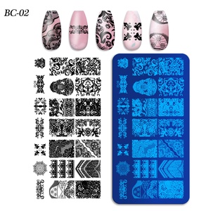 Plaque de tamponnage pour ongles en acier inoxydable, motif cœur, feuille, serpent, papillon, modèle de transfert d'image pour manucure - Product Image 2