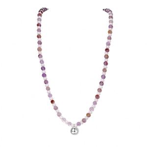 Dylam Top Jewellery Elegant Charm Sterling Silver <b>Bead</b> Beaded Pearl Natural Amethyst Beaded <b>Necklace</b> for Women Daily Wear - Product Image 1