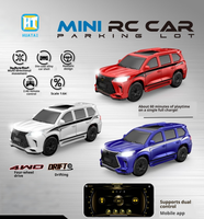 Voiture télécommandée Hot Mini 4x4 à drift, échelle 1:64, en métal, simulation graffiti, voiture de course RC avec lumière pour enfants