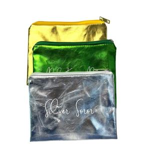 Pochette à fermeture éclair avec logo personnalisé du fabricant, plusieurs couleurs, pochette de rangement pour maquillage, sac cosmétique en cuir PU - Product Image 1