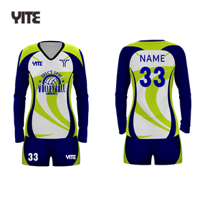 Großhandel Custom Sublimated Design von Volleyball-Trikot Grünes Volleyball-Trikot Sublimiertes Langarm-Volleyball-Trikot - Product Image 1