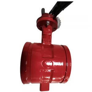 Vanne papillon rainurée Longyao Shuangyong D81X-16Q en fonte ductile à joint souple pour applications d'eau basse pression - Product Image 1