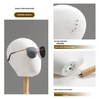 Support de tête de mannequin en toile de lin personnalisable, pour l'affichage de chapeaux, de casquettes, de tissus, de perruques, pour hommes et femmes, noir