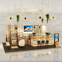 Café moderne personnalisé Design d'intérieur Vitrine en bois Kiosque à café à vendre Mobilier de bar pour magasin Comptoir de café à thé