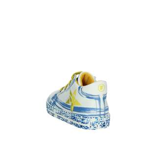 Sneakers per Bambini Falcotto Bianche e Azzurre con Stampa a Stelle, Scarpe in Tela Taglia 28 - Product Image 2