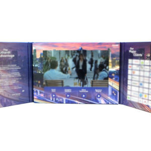 Carte de vœux vidéo électronique haute définition de 4,3 pouces avec haut-parleur intégré, connecteur USB, design personnalisé, invitation numérique - Product Image 1