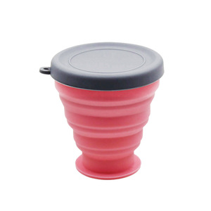 Vente en gros de gobelets pliables en silicone de qualité alimentaire de 200 ml avec couvercle - Product Image 4