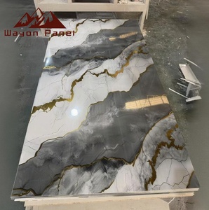 <span class=keywords><strong>I</strong></span> pannelli murali in marmo placcato oro Anti-muffa del PVC di Wayon sono adatti per la parete di fondo del soggiorno. - Product Image 4