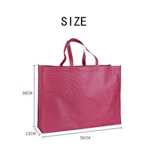 Sac fourre-tout en tissu non tissé personnalisé avec logo, sac à main réutilisable de couleur bordeaux pour l'emballage de bouteilles de vin rouge - Product Image 2