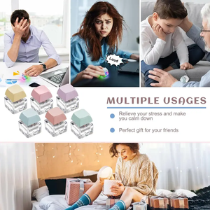 Özel Yapım DIY Mekanik Klavye Fidget Anahtarlık Promosyon Stres Giderici Hediye Oyuncak Tuş Başlığı Anahtar Test Cihazı Dayanıklı PVC/ABS - Product Image 5