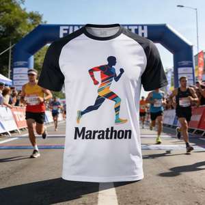Camisetas Deportivas Lisas para Impresión Personalizada, Camisetas Deportivas Lisas 100% Poliéster, Camiseta para Maratón, Camiseta para Eventos de Carrera, Camiseta Sublimada - Product Image 1