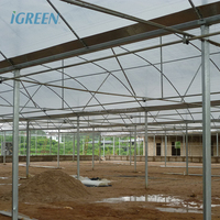 Kit de serre agricole multi-travées 30 x 100 pour potager avec film PE, longueur personnalisée, structure métallique 4m-7m