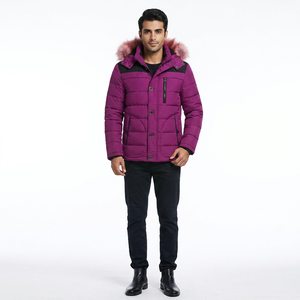 Vestes parka pour hommes sur mesure OEM tendance, vente en gros, parkas utilitaires vierges à capuche, veste rembourrée en coton pour homme - Product Image 1