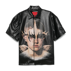 <span class=keywords><strong>Camicia</strong></span> da <span class=keywords><strong>uomo</strong></span> in tessuto stampato di alta qualità con tessuto nero monopetto <span class=keywords><strong>fantasia</strong></span> - Product Image 1