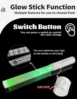 Longstargift Télécommande RGB Éclairage Haute Luminosité Ventilateur Interactif pour Réunions, Stades et Concerts – Bâton Lumineux pour Public