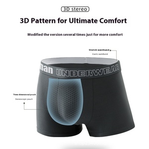 Boxer da <span class=keywords><strong>uomo</strong></span> quattro stagioni comodi e traspiranti con biancheria intima da vita a metà vita antibatterica cavallo per l'autunno - Product Image 3