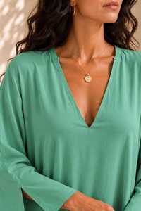 Eco-Friendly Solid Lavender Blue Casual Kaftan Pregnancy Maternity Maxi <b>Dress</b> Comfortable Lounge Sleepwear Plus <b>Spring</b> Summer - Product Image 5