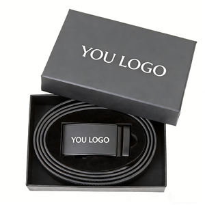 <span class=keywords><strong>Ceinture</strong></span> en cuir véritable pour <span class=keywords><strong>homme</strong></span>, réglable, à cliquet, personnalisable en usine, avec boîte cadeau - Product Image 1