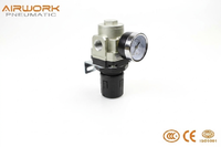 Régulateur de pression avec manomètre AR3000-03 G3/8, pneumatique, réglable, industriel