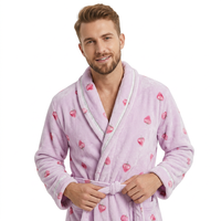 Peignoirs de luxe élégants pour femmes, doux, à manches longues, en polaire corail et flanelle de polyester, pour l'automne – Prix de gros direct usine
