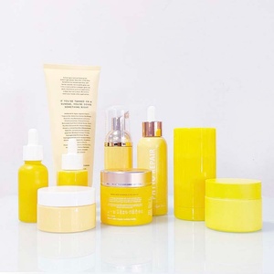 Hot Sale 100ml Luxury Cosmetic Packaging Pink Yellow Glass Lotion Bottle Body Mist <b>Spray</b> Pump Screw Cap Skin Care - Product Image 5