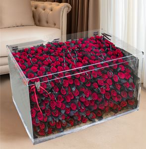 Fleur éternelle <span class=keywords><strong>Floyd</strong></span> Rose conservée dans une boîte cadeau en acrylique, ornement pour la fête des pères, la fête des mères, Thanksgiving, Halloween, plantes décoratives - Product Image 4