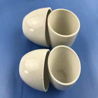Creuset en céramique d'alumine de porcelaine réfractaire de laboratoire conique de haute pureté pour l'analyse thermique