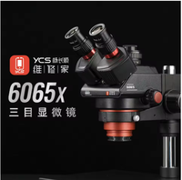 Microscope numérique YCS 6065X 6,5X avec grossissement réglable et éclairage LED pour kit d'outils de réparation de téléphones mobiles