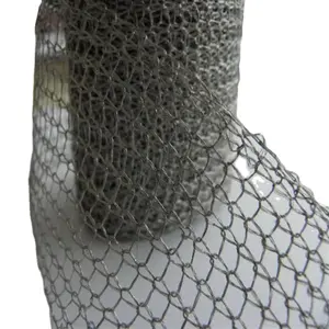 Rolos de malha de arame tricotado de aço inoxidável com 127 mm de largura/malha de arame tricotada de níquel puro/malha de arame tricotada para destilação