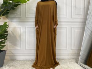 6200 #   Abito Modesto da Donna Dubai Abaya <span class=keywords><strong>Turchia</strong></span> <span class=keywords><strong>Hijab</strong></span> Vestito Tinta Unita Kaftan Abiti da Preghiera Lunga Veste Abbigliamento Islamico - Product Image 4