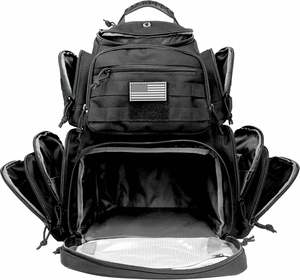 Sac à dos tactique en polyester verrouillable grande capacité pour l'extérieur, la randonnée et les voyages, avec plusieurs poches - Product Image 3