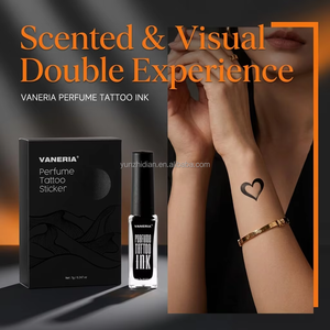 Kit de <span class=keywords><strong>Tatuajes</strong></span> Temporales Perfumados VANERIA, Tinta de Tatuaje Temporal Resistente al Agua de Larga Duración con Plantillas para Arte Corporal, Tatuaje Perfumado DIY - Product Image 1