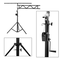 Soporte de Iluminación Plegable de Alta Resistencia con Manivela, Altura Ajustable, Capacidad de 100 kg, Estructura de Truss para Exhibiciones