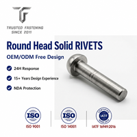 Rivets pleins à tête ronde en acier inoxydable TianFang, pour l'assemblage de panneaux de carrosserie automobile, tolérance de précision contrôlée et stock en vrac