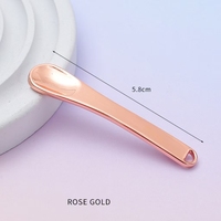 Vente chaude en stock luxueux 58mm en alliage de zinc crème pour le visage cuillère Mini or argent cosmétiques spatule