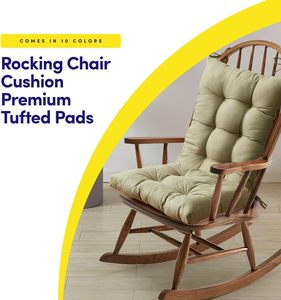 Coussin de <span class=keywords><strong>chaise</strong></span> à bascule Premium, <span class=keywords><strong>antidérapant</strong></span>, avec liens, vert sauge, lot de 2 pour <span class=keywords><strong>chaise</strong></span> à bascule d'intérieur - Product Image 3