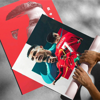 Poster Kustom Terlaris Bergambar Bintang Olahraga Sepak Bola. Karton Tahan Air Bentuk Persegi Cetak Offset untuk