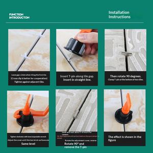 Триммер для выравнивания плитки, инструмент для укладки напольной и настенной плитки, вспомогательный инструмент для кладки, Т-образный повторяющийся выравниватель, Китай - Product Image 4