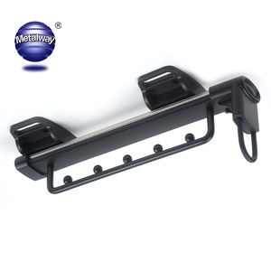 METALWAY Porte-manteau coulissant robuste en fer avec roulement à billes, tringle de placard réglable de 8 mm de diamètre, fixation <span class=keywords><strong>plafond</strong></span>/mur/porte - Product Image 5