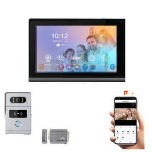 2 台智能 7 英寸视频对讲机，带涂鸦（Tuya）无电池功能，适用于双户型双屏视频门电话系统 JINYING - Product Image 1