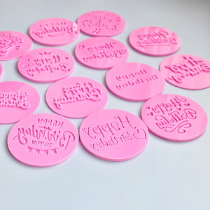 Molde de acrílico para pasteles con relieve de miel y dulzura, 10 piezas, herramienta de decoración de pasteles de cumpleaños para estampado de fondant, chocolate y galletas - Product Image 3