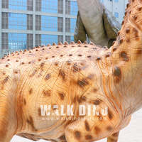 Wetterfeste Fiberglas-Dinosaurier-Skulpturen für den Außenbereich Maßgefertigte Lebensgroße Tierstatuen mit Motorantrieb für Kindergärten und Schulen