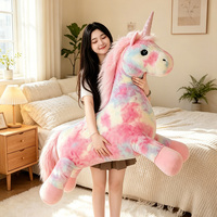 Peluche Gigante de Unicornio de Ensueño, Lindo Peluche Arcoíris Kawaii Súper Suave, Muñeco para Abrazar, Decoración del Hogar, Regalo para Niñas, Venta al por Mayor, OEM Personalizado