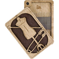Holz Nähen Aufbewahrung sbox Organizer Vintage Faden halter Nadel Pin Fall Hand craft Stickerei Zubehör Container