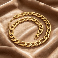 Chaîne en acier inoxydable plaqué or, plusieurs tailles et largeurs au choix, accessoires de collier pour hommes et femmes MGBC1452