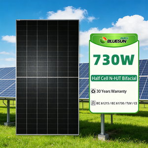Panel <span class=keywords><strong>Solar</strong></span> HJT <span class=keywords><strong>de</strong></span> 730W - Tipo N Bifacial <span class=keywords><strong>de</strong></span> Media Celda con 23.5% <span class=keywords><strong>de</strong></span> Eficiencia |   Bluesun Certificado por TUV IEC - Product Image 1