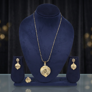 Juego de Joyería de Latón al por Mayor, Diseño Tradicional, Conjunto de Colgantes de 14K, 18K, 24K para Mujer, Oro Joyería - Product Image 3