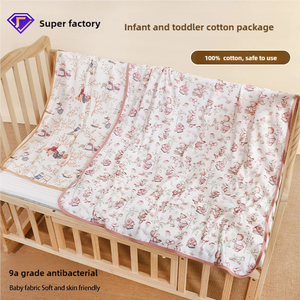 مفارش سرير أطفال قطن منسوج ناعم ودافئ ، بطانية صيفية من الشاش للهدايا - Product Image 6