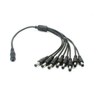 Tùy chỉnh DC nữ để nam đầu ra Power <span class=keywords><strong>Splitter</strong></span> Cáp 5.5x2.1 MÉT 2.5 mét Y <span class=keywords><strong>Adapter</strong></span> cho CCTV phụ kiện - Product Image 1